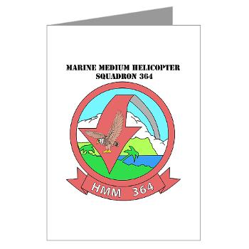 MMHS364 - M01 - 02 - Marine Medium Helicopter Squadron 364 with Text - Greeting Cards (Pk of 20) - Click Image to Close